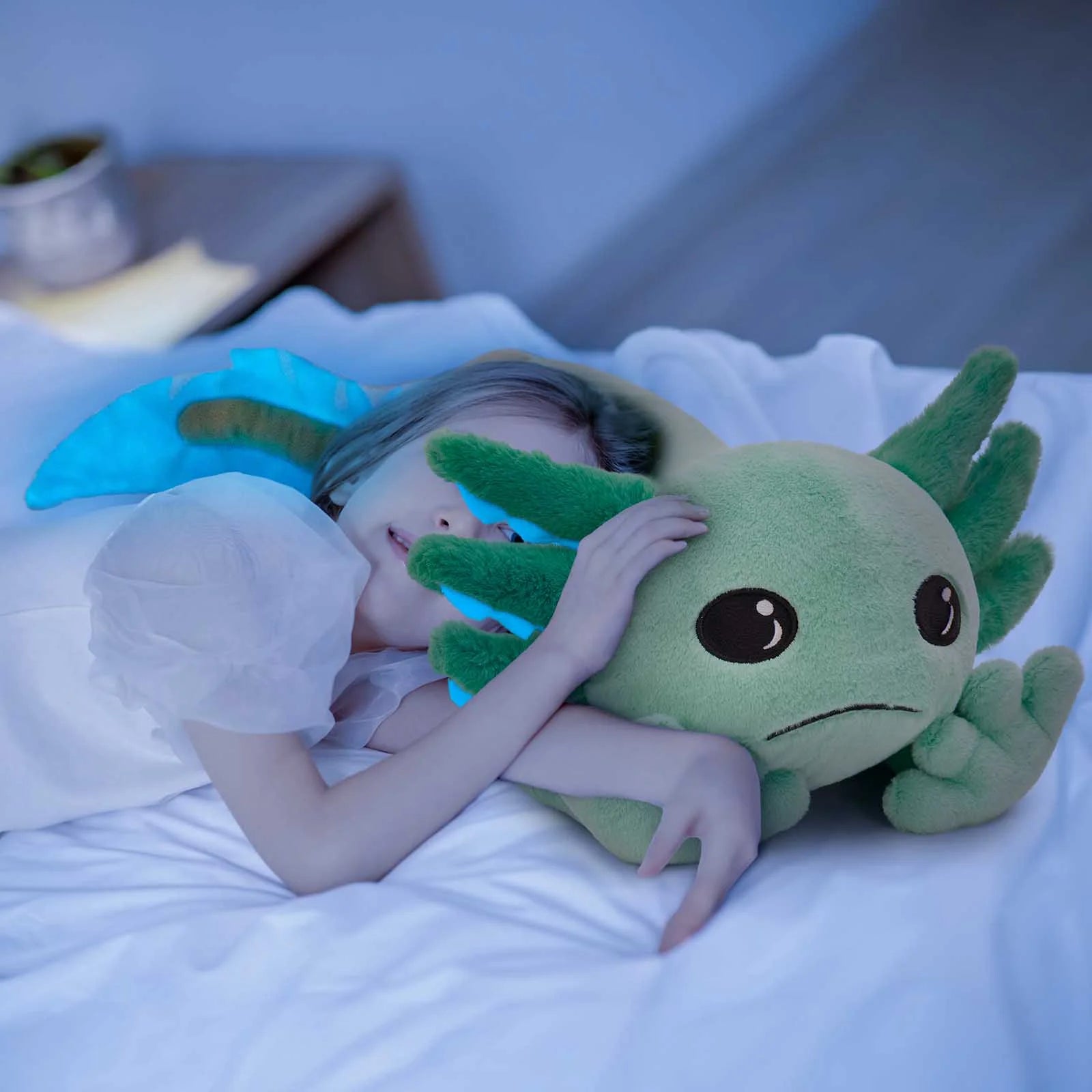 31.89in Giant Glow in the Dark Axolotl Plushie