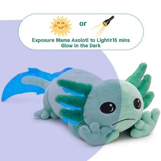 31.89in Giant Glow in the Dark Axolotl Plushie