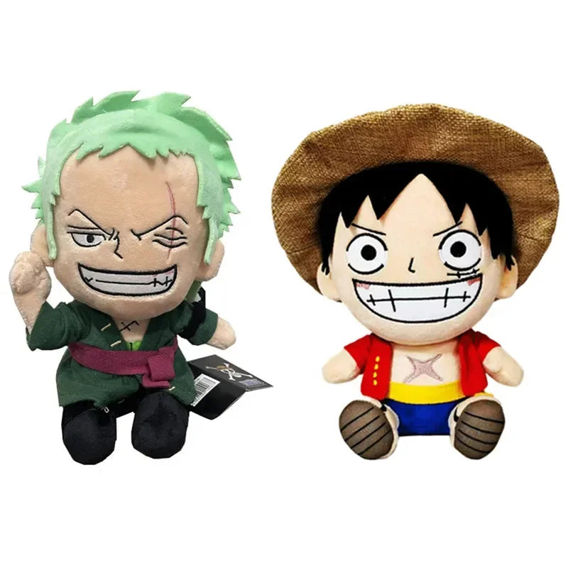 NEW 25Cm One Piece  Zoro & Luffy Plushies